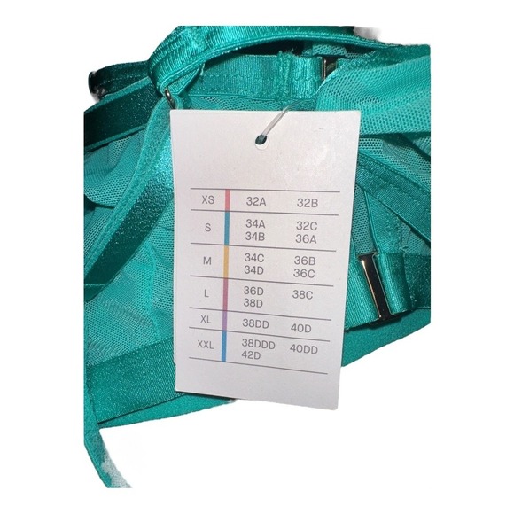 Auden Mesh Jade Unlined Racerback Bralette, XS - Picture 6 of 7